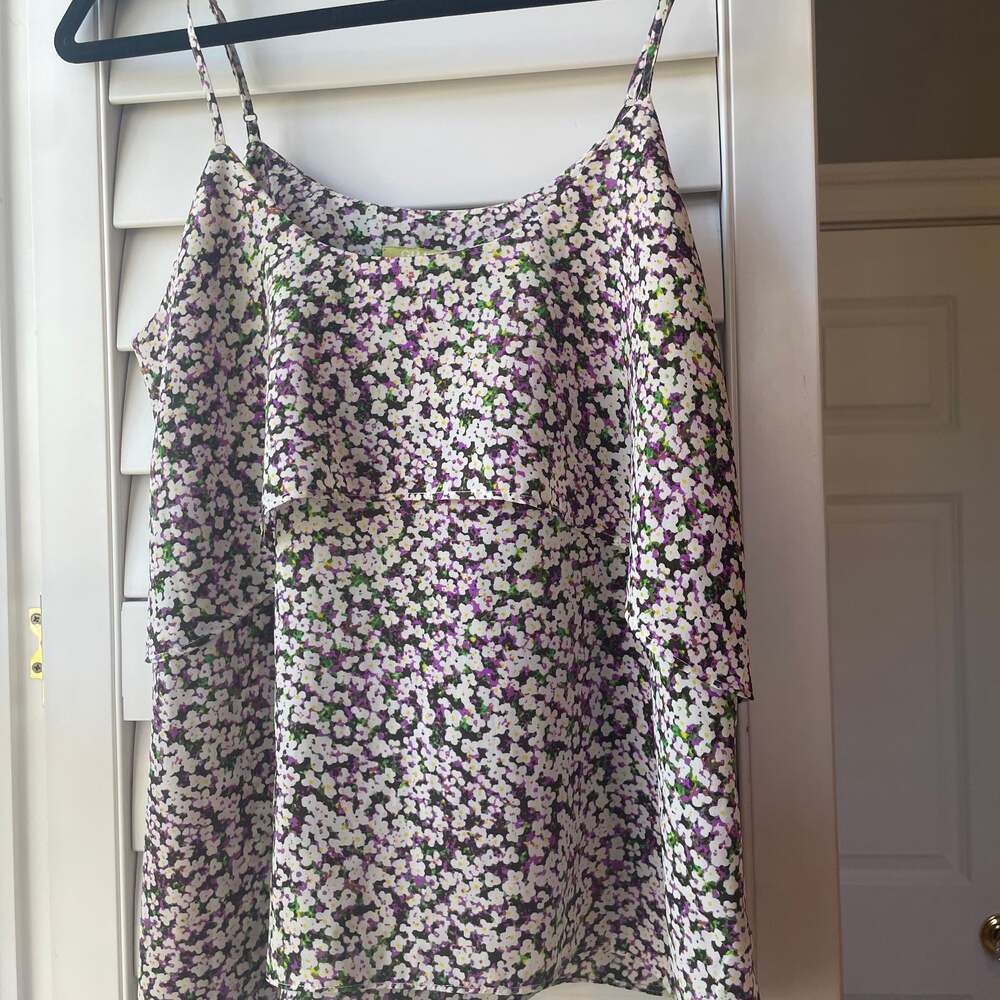 Gianni Bini Floral Print Adjustable Strap Camisole SzS